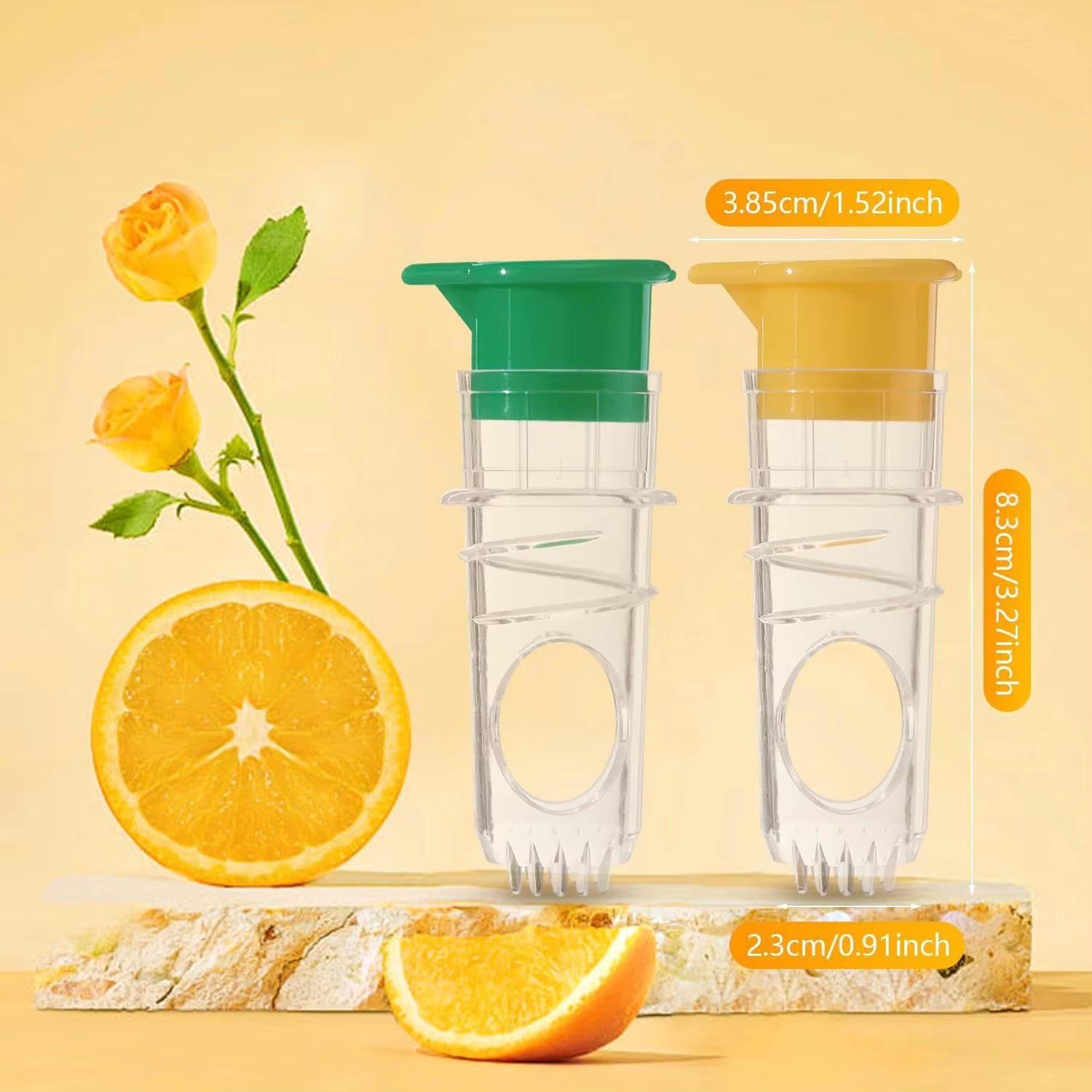 1/2PCS Manual Lemon Juicer Set Screw-Top Citrus Press with Built-In Filter for Lime Orange Juice Extractor Kitchen Tool